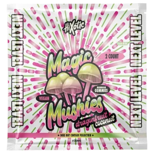 hixotic magic mushies dragonfruit coconut gummies 2 count