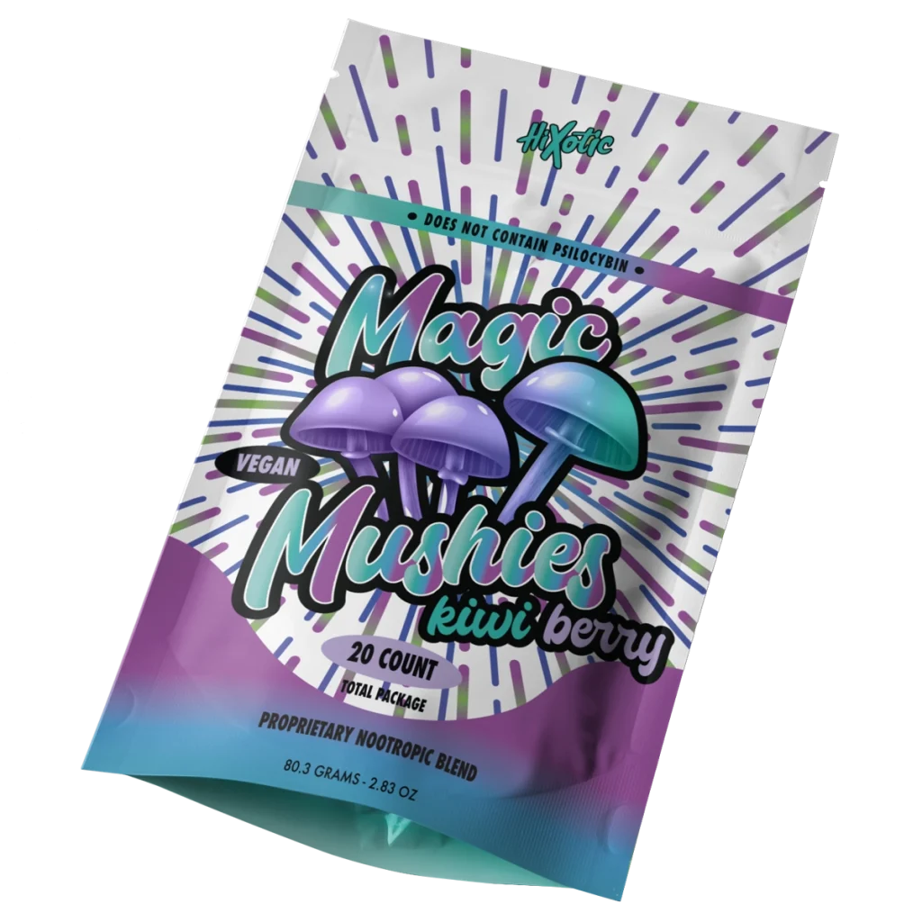 hixotic magic mushies kiwi berry gummies