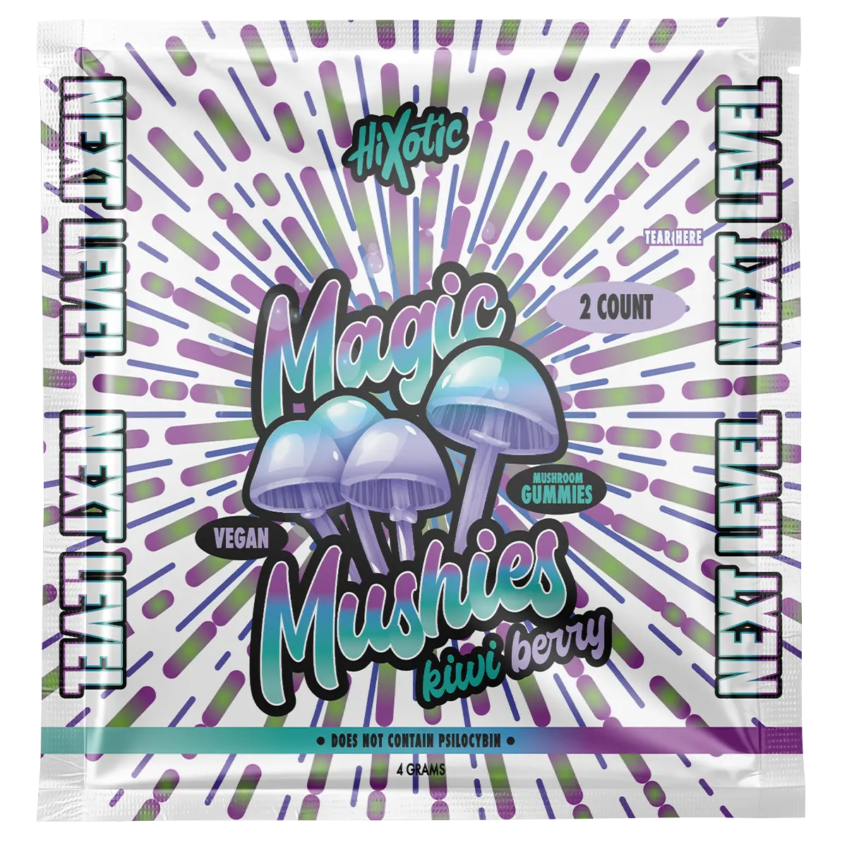 hixotic magic mushies kiwi berry gummies 2 count