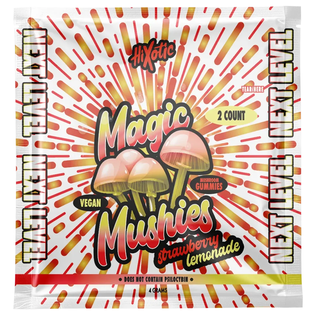 hixotic magic mushies strawberry lemonade gummies 2 count