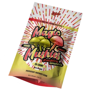 hixotic magic mushies strawberry lemonade gummies