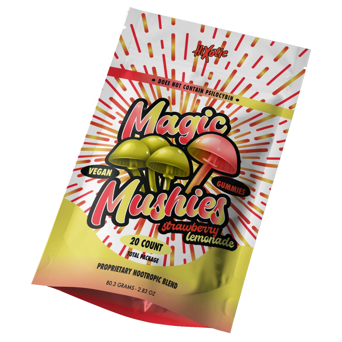 hixotic magic mushies strawberry lemonade gummies