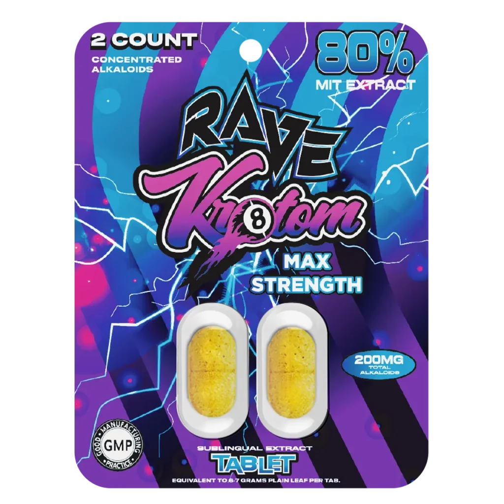 rave kratom max strength extract tablets 2 pack