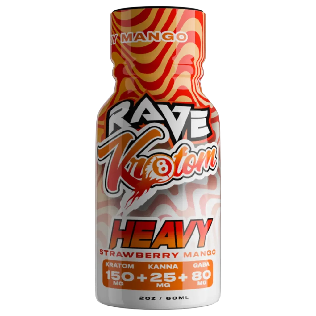 rave kratom shot heavy strawberry mango