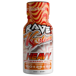 rave kratom shot heavy strawberry mango