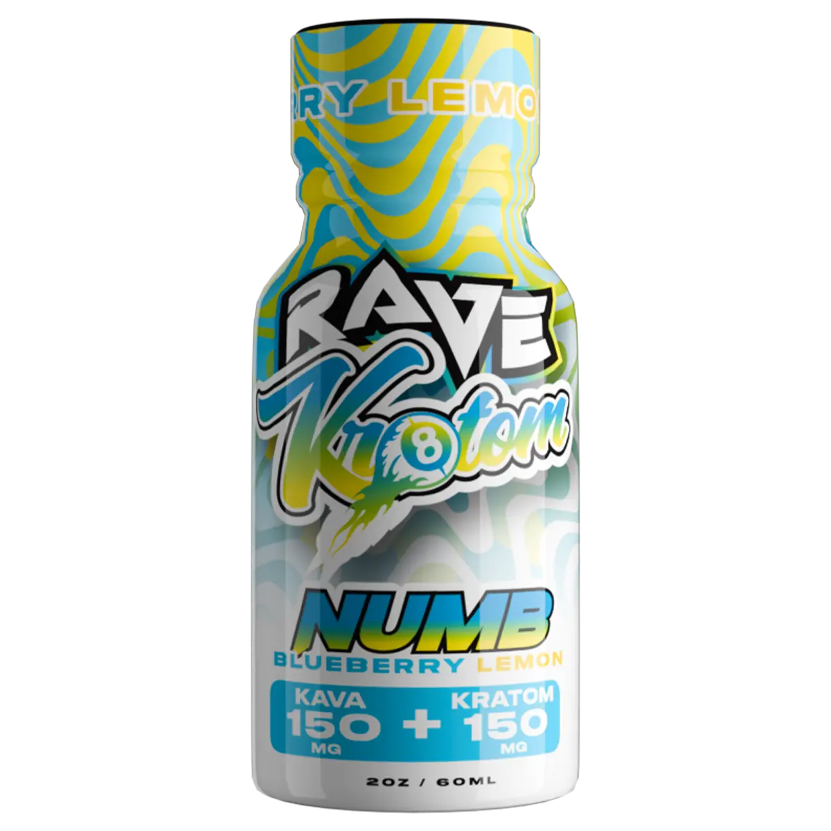 rave kratom shot numb blueberry lemon