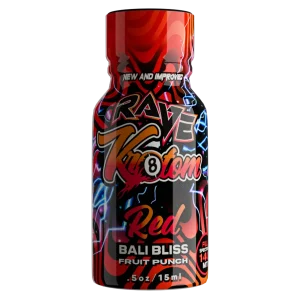 rave kratom shot red bali bliss fruit punch
